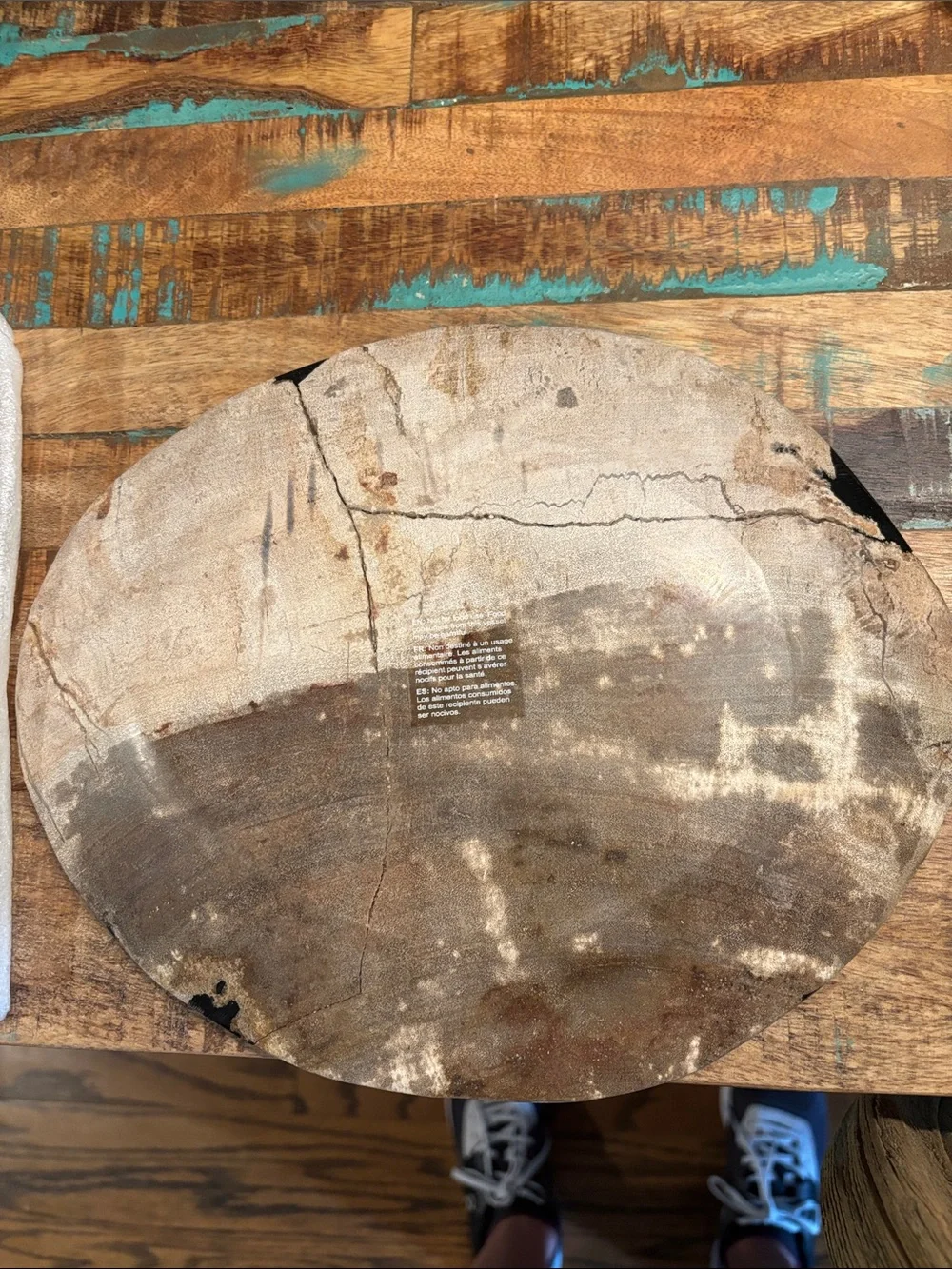 Large Petrified Wood Charcuterie West Elm MSRP $ 120 Never Used
